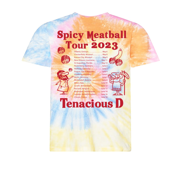 Spicy Meatball Tour 2023 Tie Dye T-Shirt