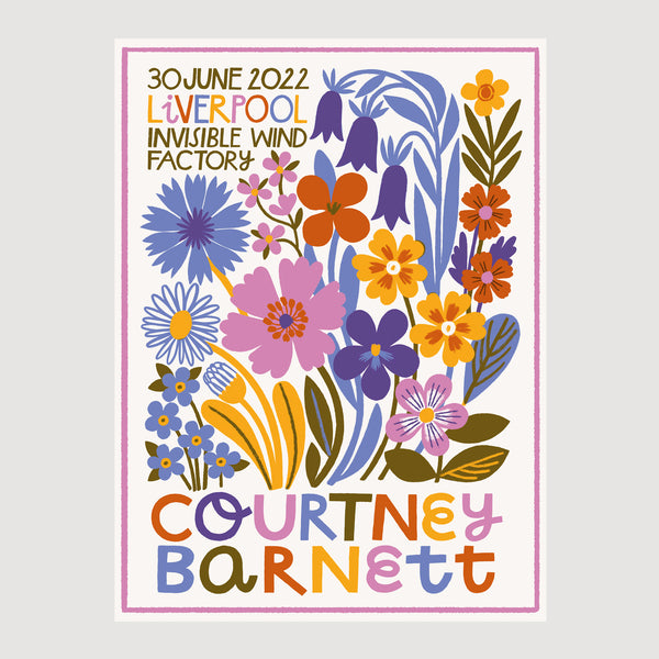 Courtney Barnett Liverpool 2022 Screenprinted Poster