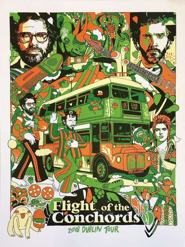 Flight of the Conchords Bus Poster Dublin Poster- Bingo Merch Official Merchandise Shop Official