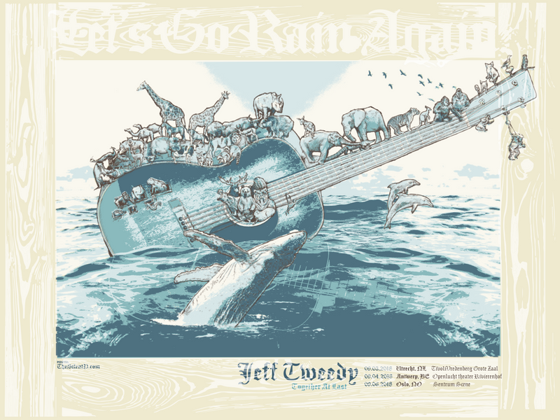 Jeff Tweedy Jeff Tweedy September 2018 European Tour Poster Poster- Bingo Merch Official Merchandise Shop Official