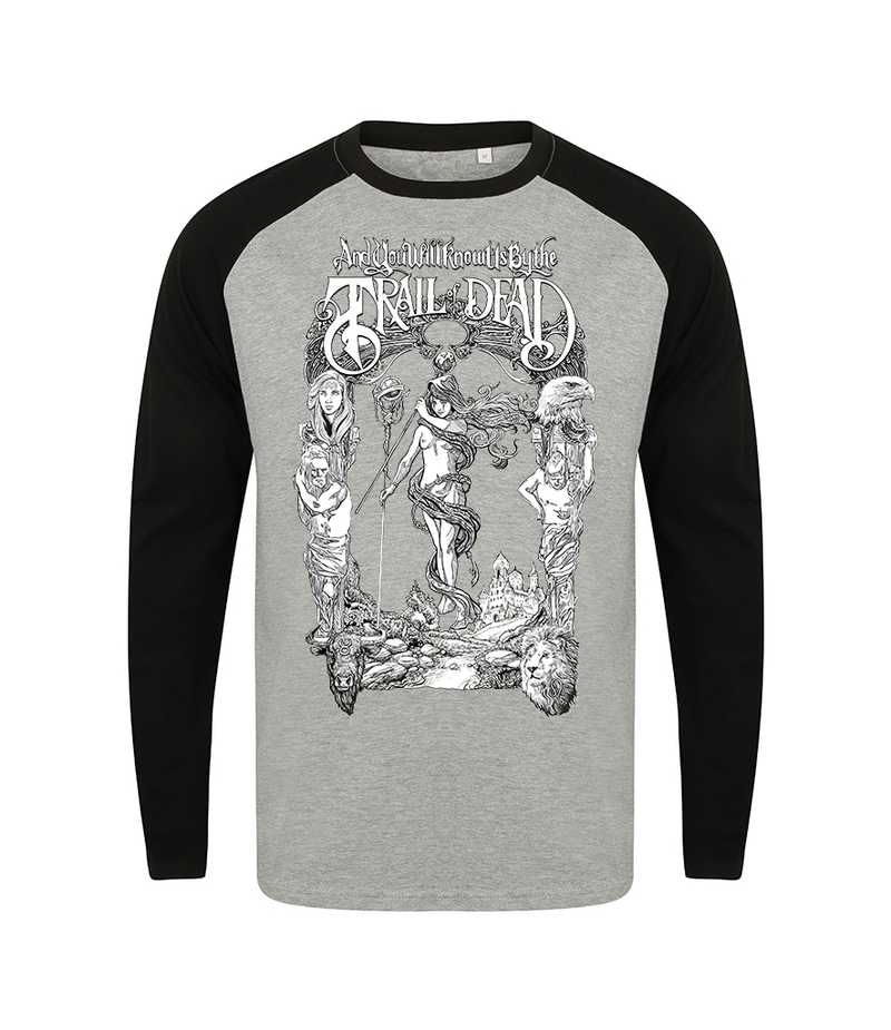 ...And You Will Know Us By The Trail Of Dead World Tarot Baseball Longsleeve Longsleeve- Bingo Merch Official Merchandise Shop Official