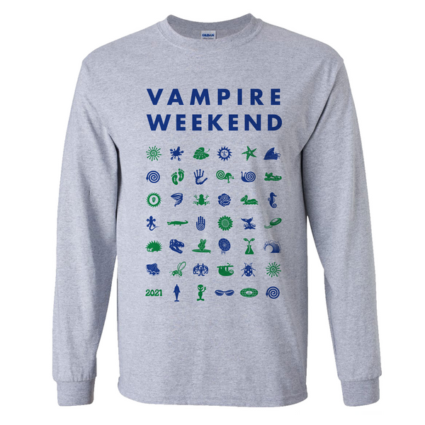 Vampire Weekend Long Sleeve Symbol T-shirt Longsleeve- Bingo Merch Official Merchandise Shop Official