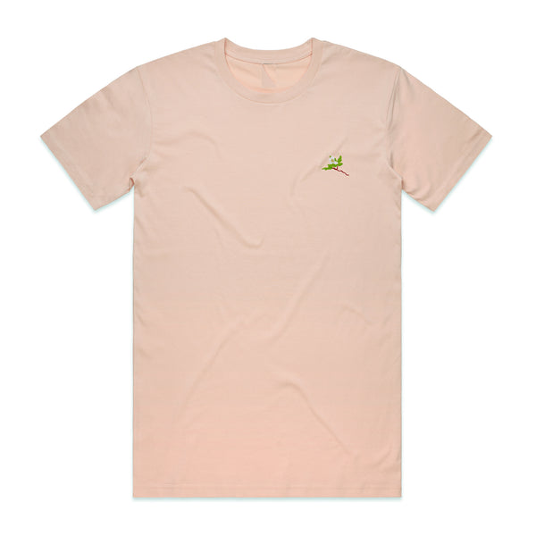 Embroidered Windflowers T-Shirt - Misty Pink