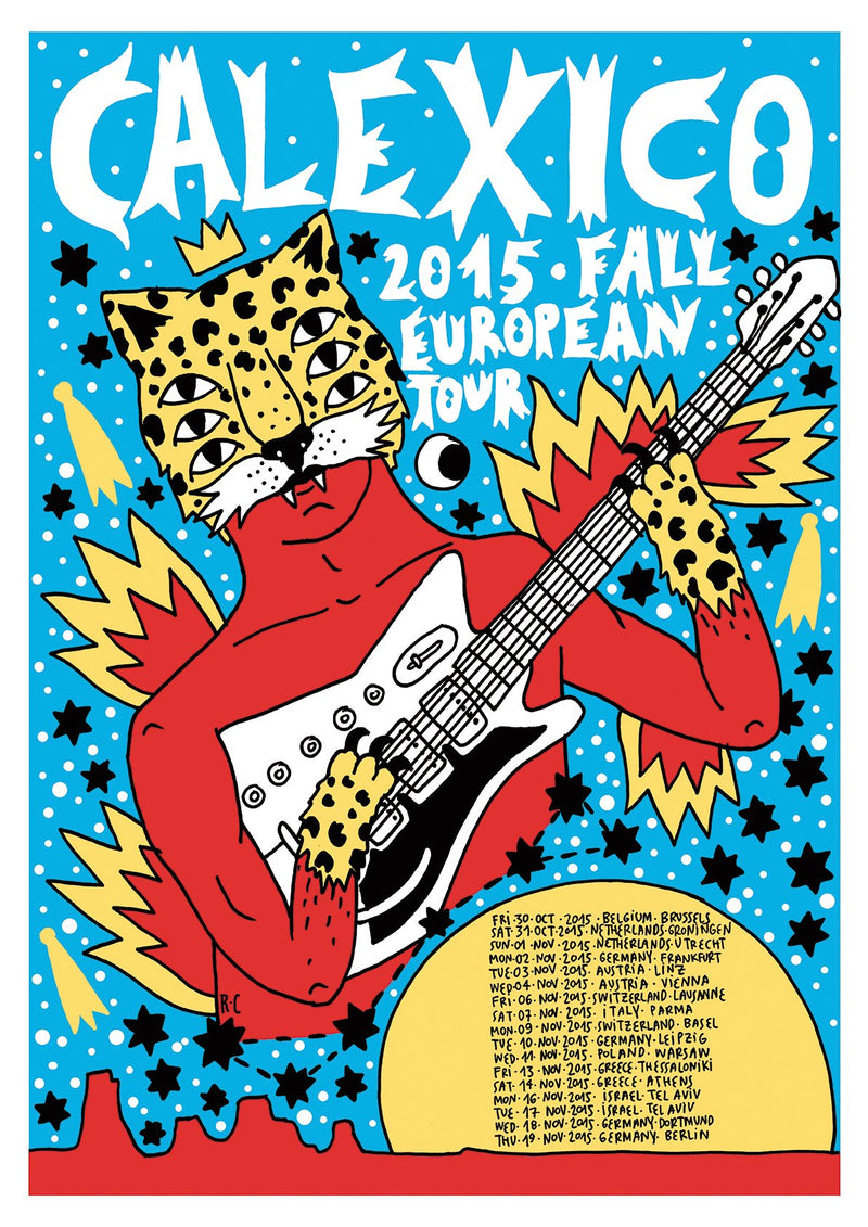 Calexico 2015 Fall European Tour Poster- Bingo Merch Official Merchandise Shop Official