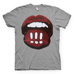 !!! Mouth Grey T-shirt- Bingo Merch Official Merchandise Shop Official