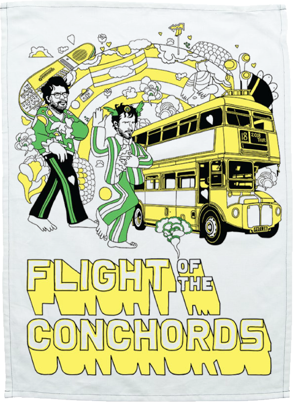 Flight of the Conchords Bus Tea Towel Other- Bingo Merch Official Merchandise Shop Official