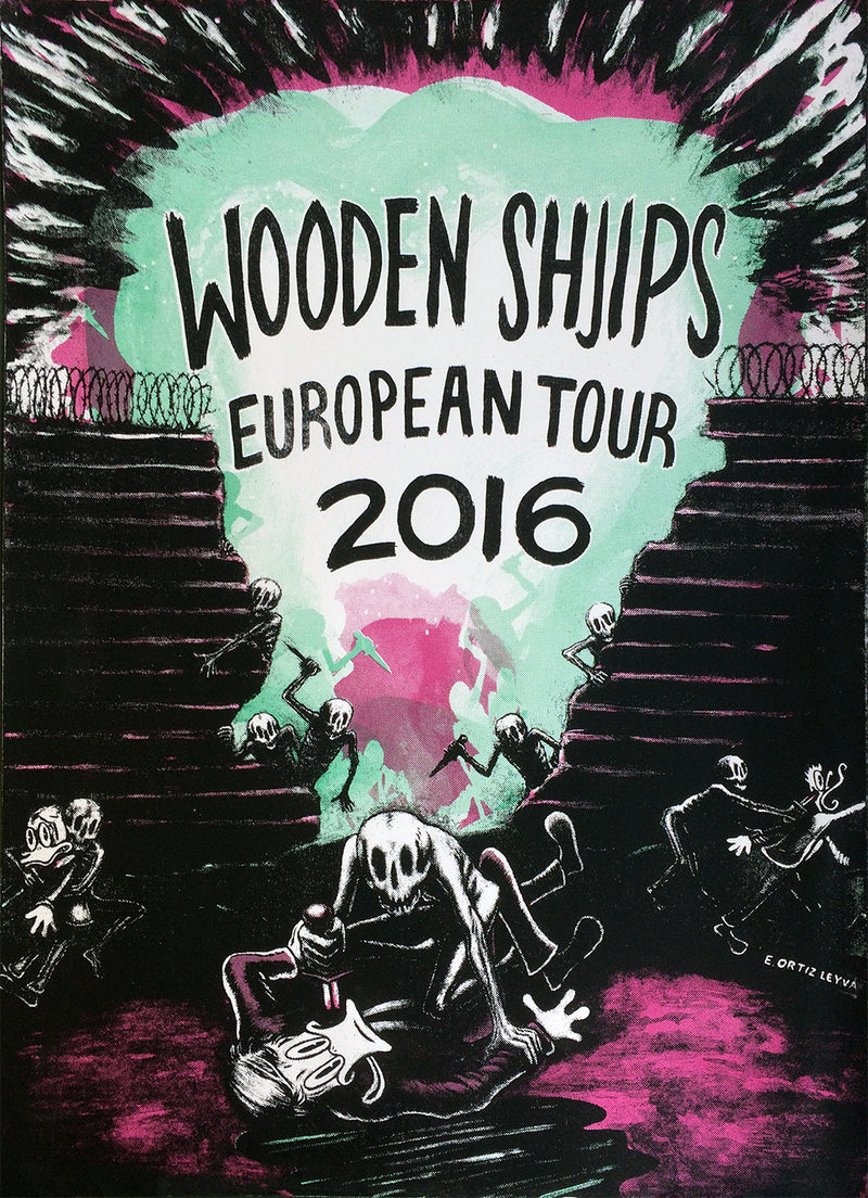 Wooden Shjips European Tour 2016 Poster- Bingo Merch Official Merchandise Shop Official